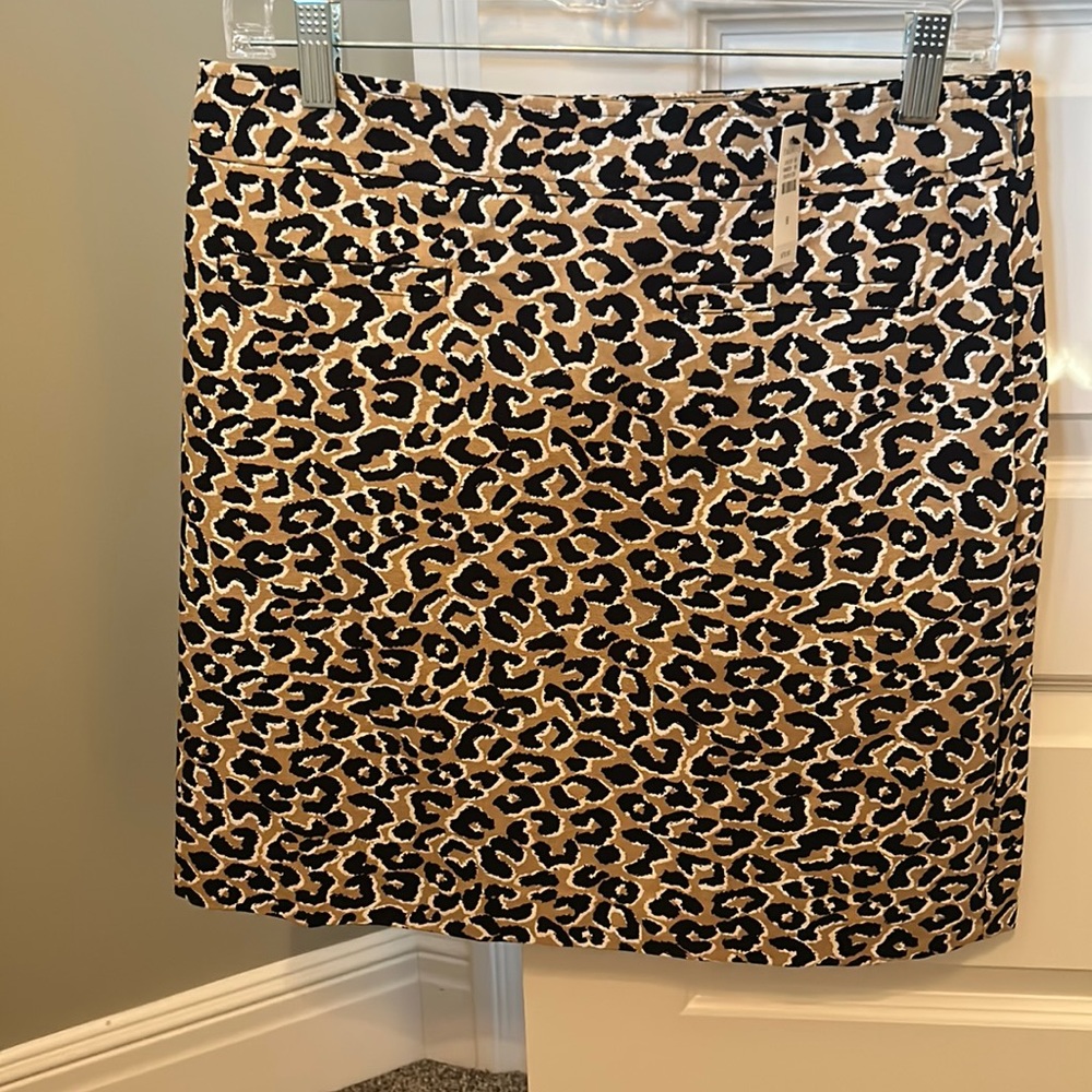 Leopard print mini skirt